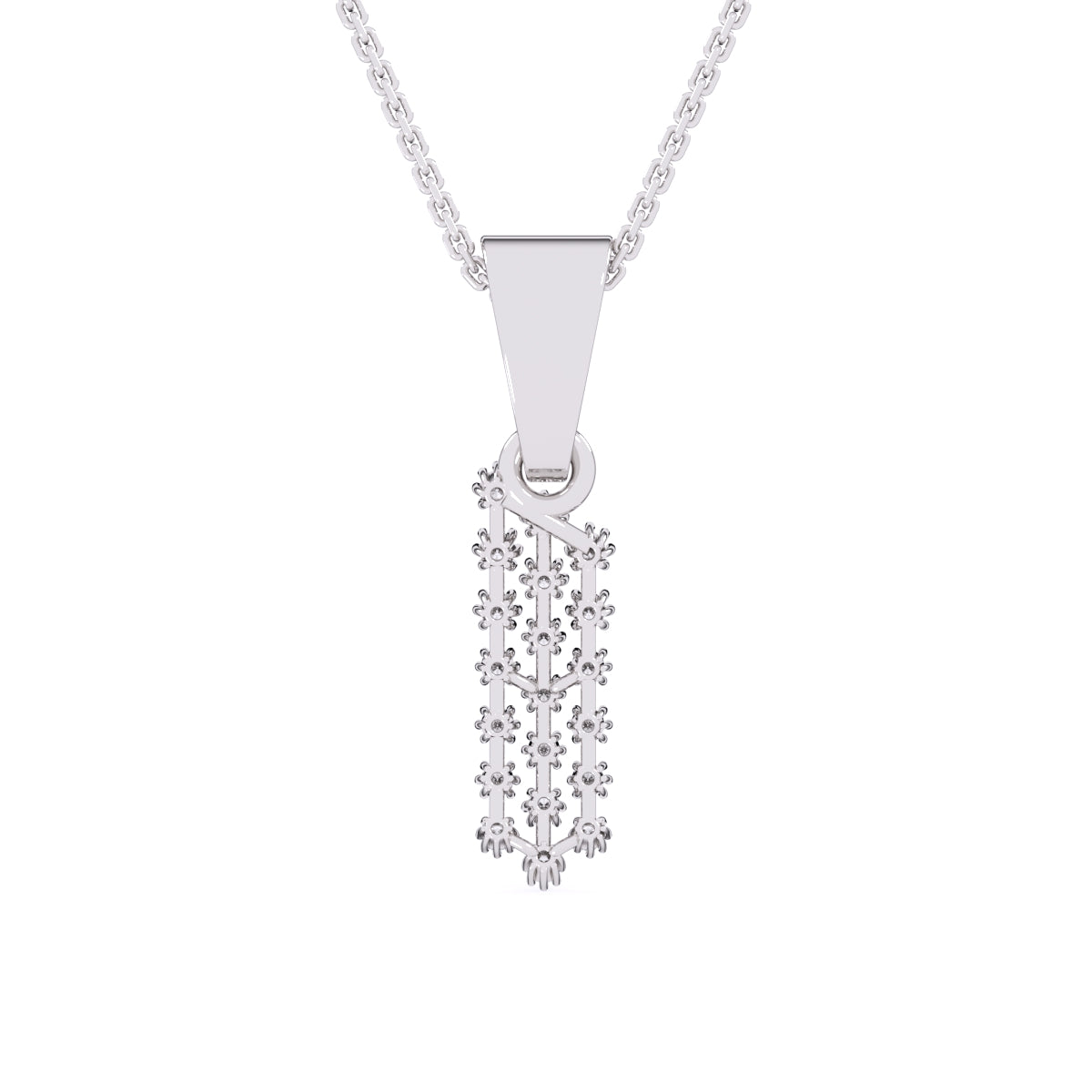 Dazzling Layer Style Diamond Bridal Pendant